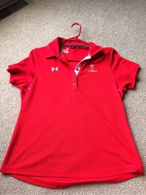 LG Red Under Armour HeatGear Semi-Fitted Athletic Shirt